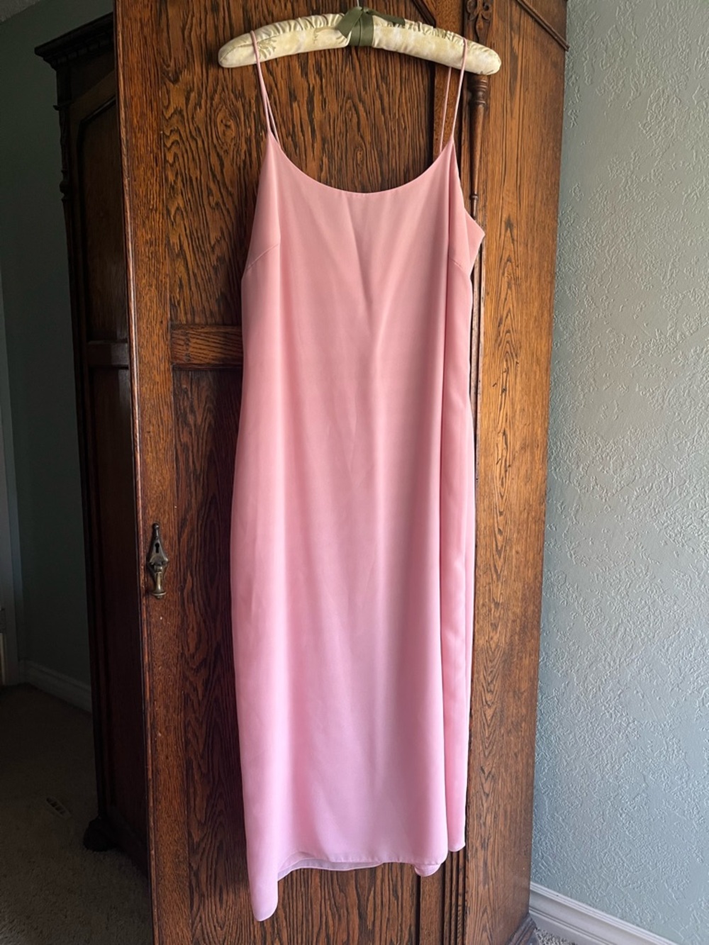 Vintage Jack Brown Simple Pink Slip Dress size 14